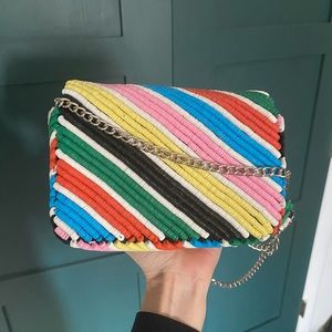 Zara rainbow beaded bag